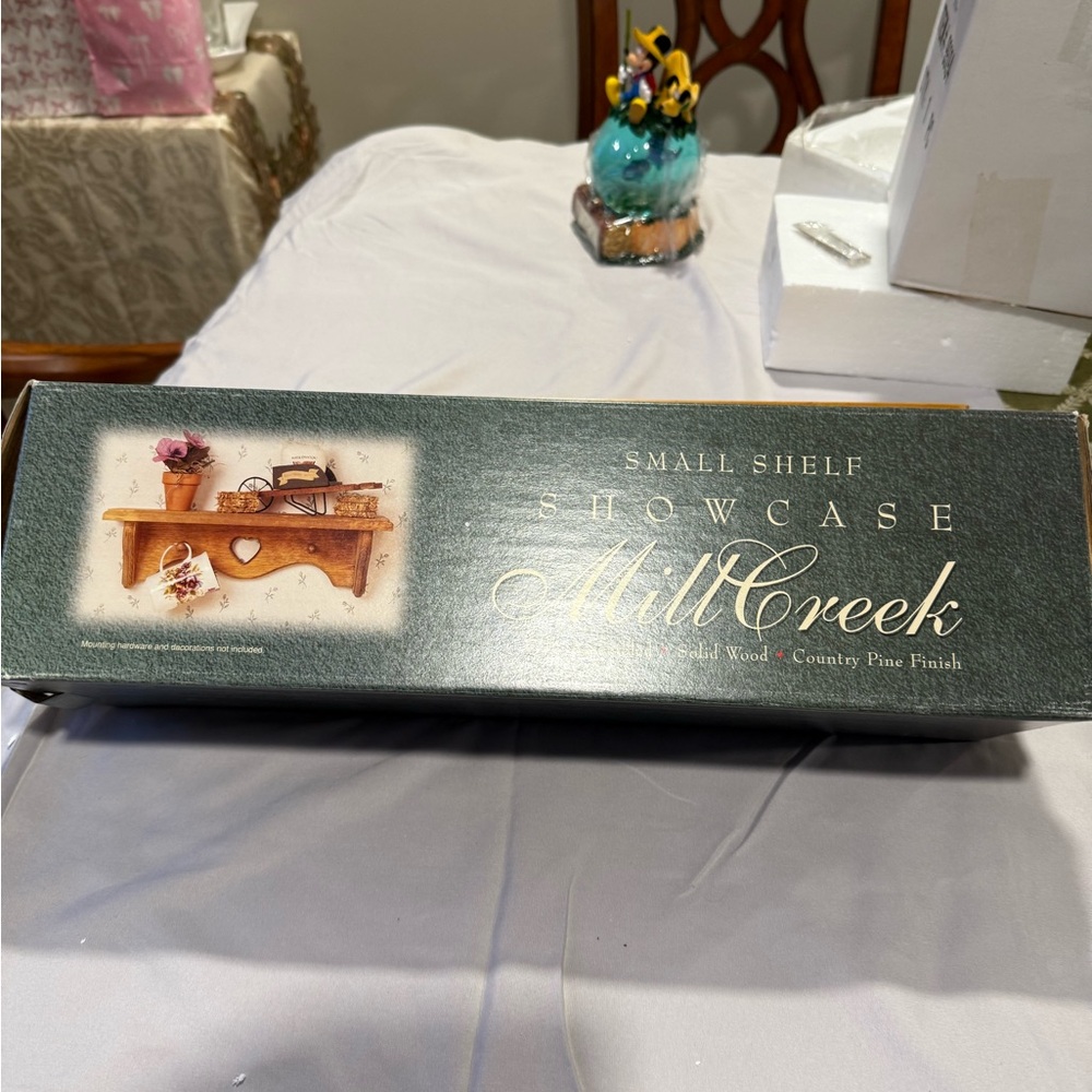 Wooden Wall Display Shelf - Brown